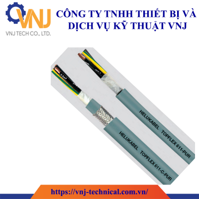 Cáp điện nguồn, động cơ Helukabel TOPFLEX® 611-PUR – CHLB Đức
