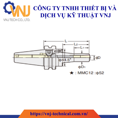 Đầu Kẹp Dao Centre Trough Coolant Type Holder Nikken
