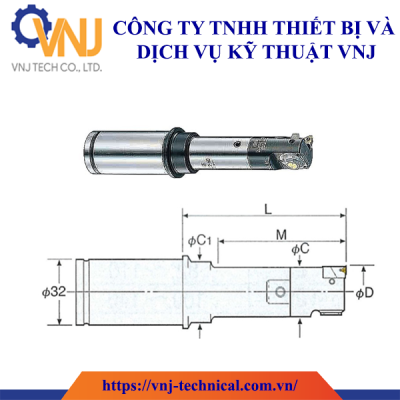 Đầu kẹp dao ZMAC Chuôi Thẳng K32-ZMAC25-60