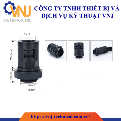 Đầu nối ống ruột gà AD13, M16x1.5