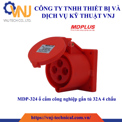 MDP-324 ổ cắm công nghiệp gắn tủ 32A 4 chấu